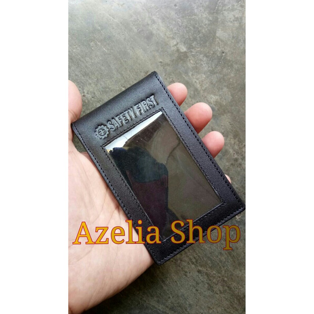 

Order Langsung id card holder kulit/name tag/tempat id card logo K3 SAFETY FIRST Murah