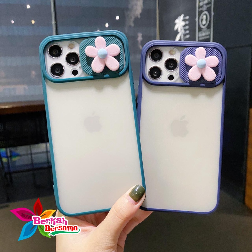 softcase slide pelindung kamera flower 3d ip 6 6+ 7 7+ 8 8+ se 2020 x xr xs max bb5774