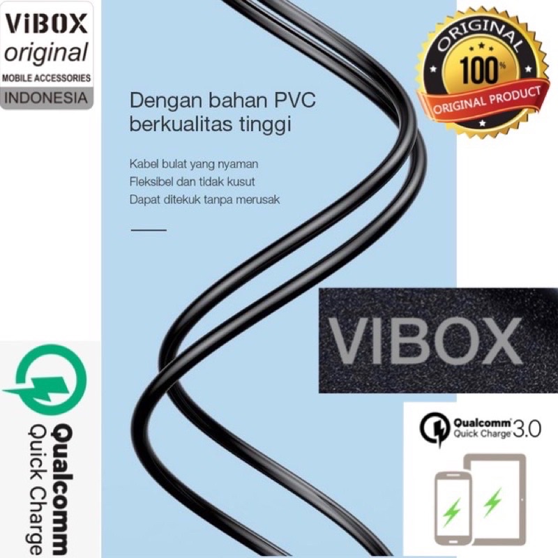 PROMO KABEL DATA MAKARON VIBOX ORIGINAL 100CM MICRO TYPE C