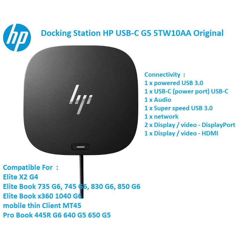 Docking Station HP USB-C G5 5TW10AA Original