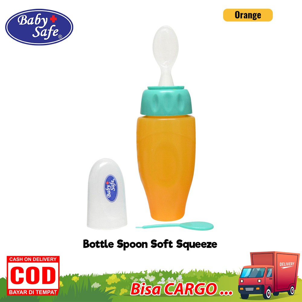 Baby Safe Bottle Spoon Soft Squeeze Baby Food Feeder Botol Sendok Makan Bayi MPASI ( JP029 )