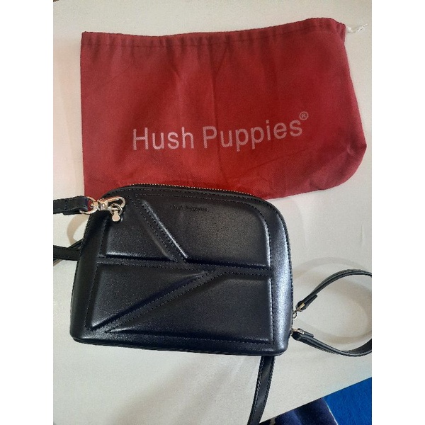 Preloved Hush Puppies mini Sling bag Navy mulus