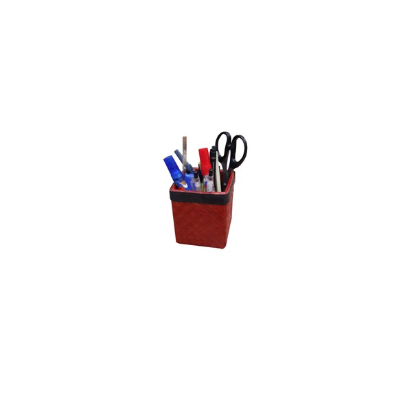 

Tempat Pensil - Anyaman Daun Pandan - Maroon Orange