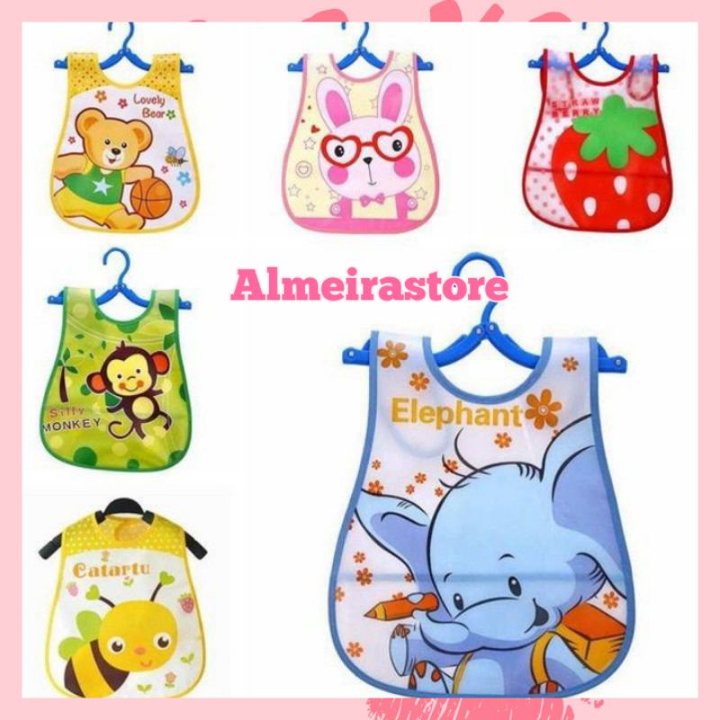 Slabber Bib Eva Plastik Waterproof / Tatak Iler Bayi