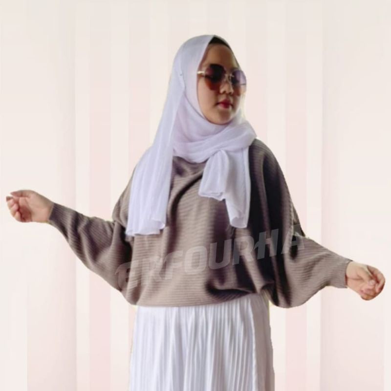 ZIKA batwing | sweater oversize | blouse rajut | lasperal fashion wanita | pakaian wanita