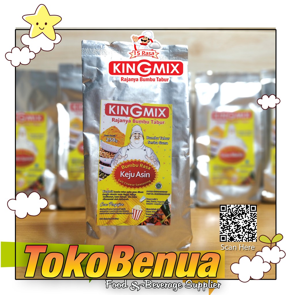 

Bumbu Tabur Rasa Keju Asin KINGMIX 250 gr