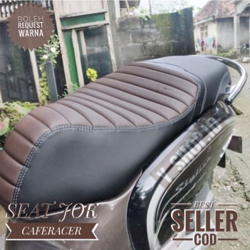 Sarung Kulit Jok Motor Scoopy Genio Fino Modif Caferacer MBtech Pnp Anti Rembes