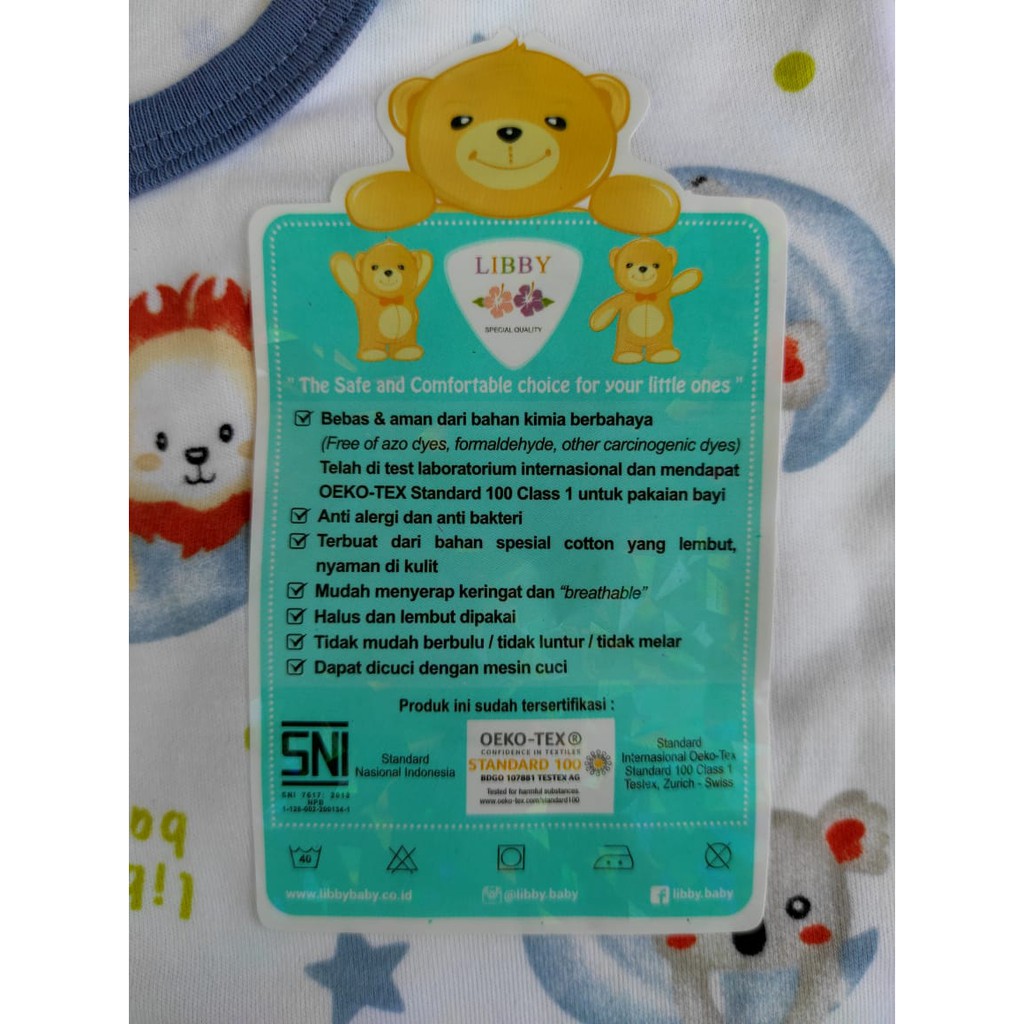 Libby ~ 1 Pcs Stelan Lengan Panjang Untuk Bayi 3 - 9 Bulan ~ Sahabi