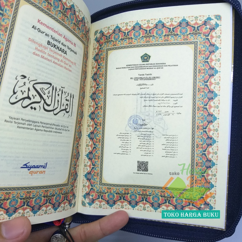 Al Quran Bukhara B6 Tajwid dan Terjemah Jaket Resleting Penerbit Syamil Quran