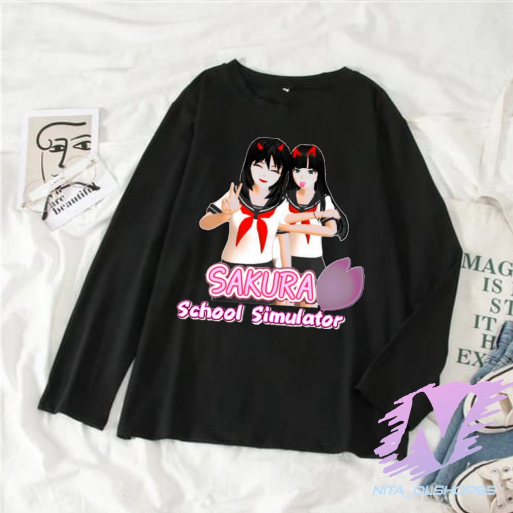 KAOS SAKURA SCHOOL SIMULATOR BAJU KAOS ANAK LENGAN PANJANG SAKURA TERBARU