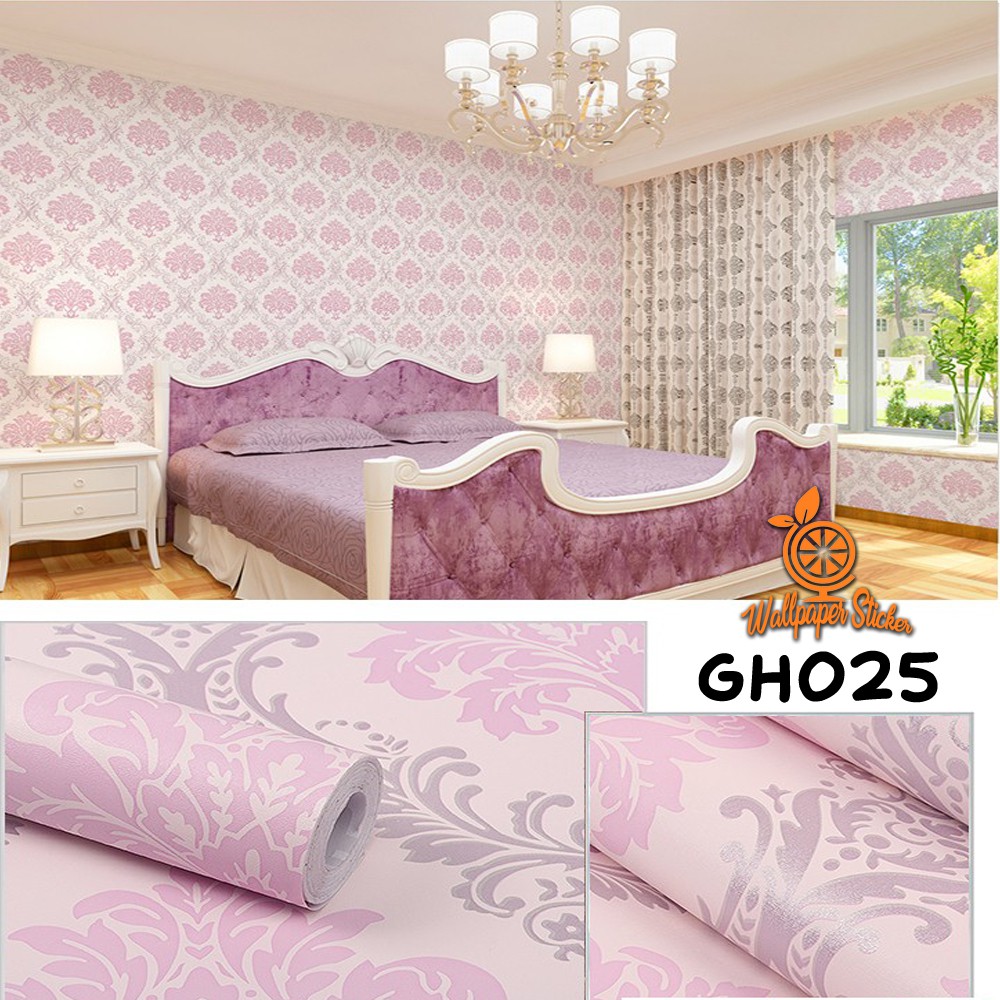 Wallpaper Dinding Wallpaper Stiker Wallpaper dinding Anak Gh Premium Quality 45CM x 8Mtr Shabby Chic (Batik Elegan)