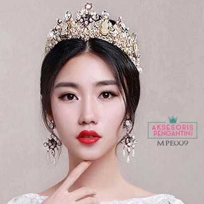 [STOCK TERBATAS] MAHKOTA RAMBUT CROWN PENGANTIN AKSESORIS WEDDING MPE009