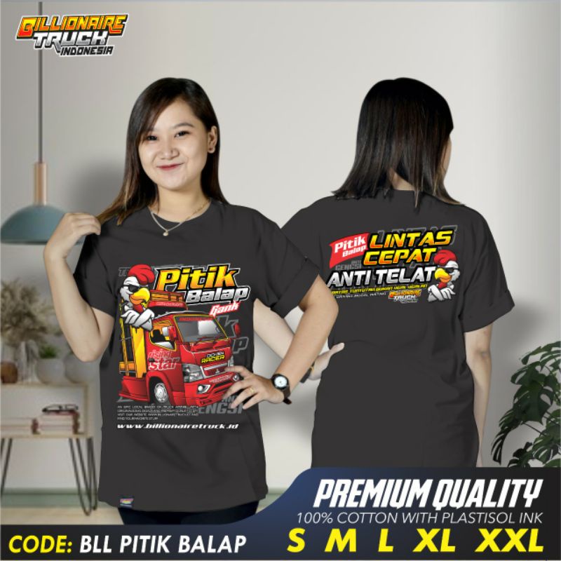 Kaos Truk ayam Baju Truck Pitik Balap Billionaire Truck Indonesia