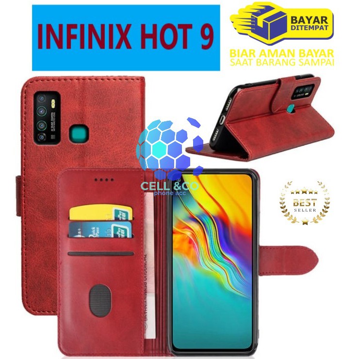 Flip cover INFINIX HOT 9 Flip case buka tutup kesing hp casing hp flip case leather wallet