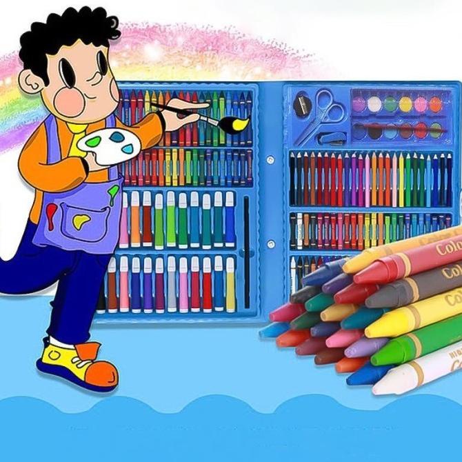 

Art Set isi 150pcs Pensil Warna Set Anak Crayon Komplit Alat Lukis Set