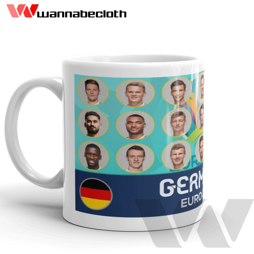 Mug Euro 2020 Gelas Euro 2020 Euro 2021 Koleksi Gift Hadiah Souvenir Mug Jerman Germany