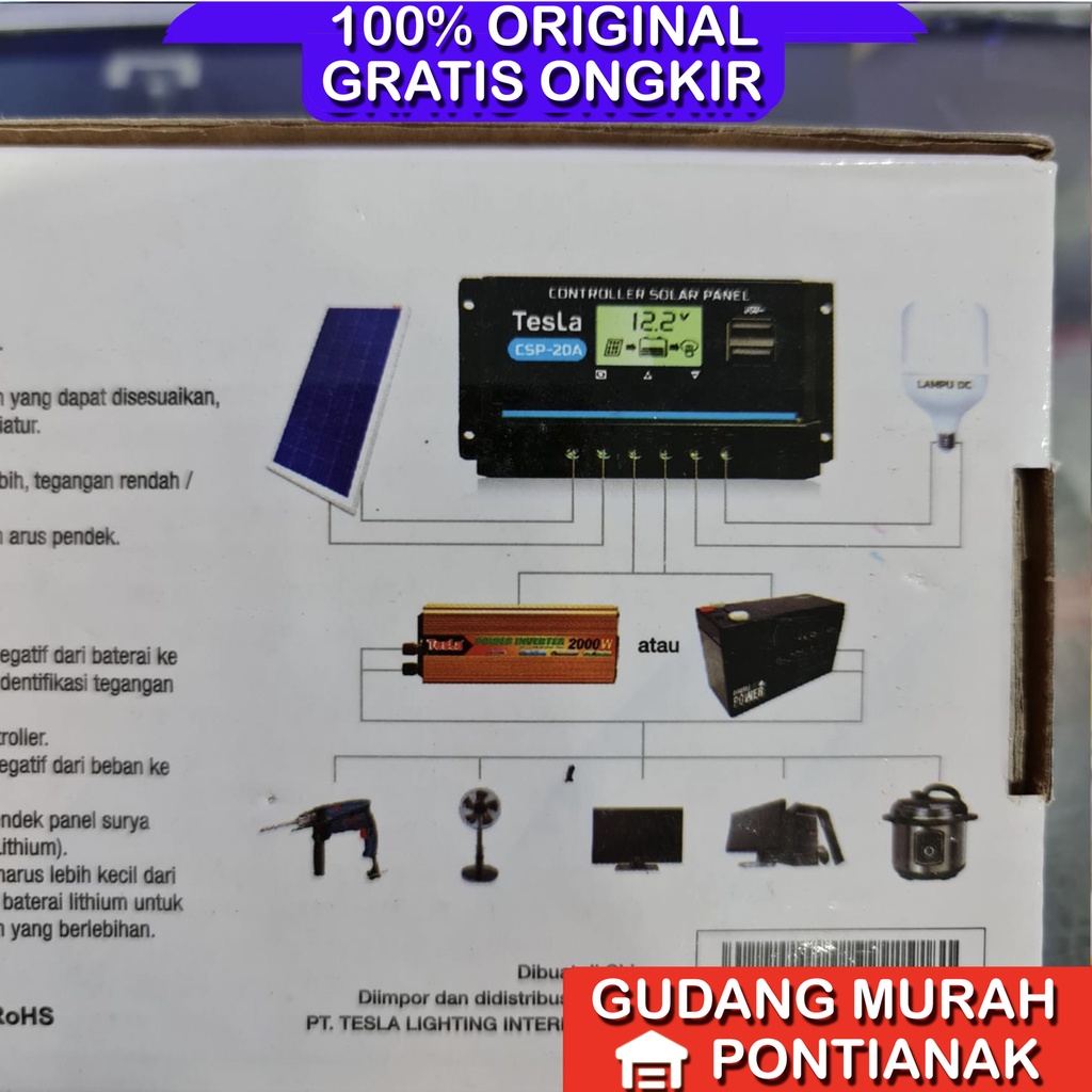 Controller 20A Panel Surya Sollar Charger Controler kontrol pengecas aki KLOP