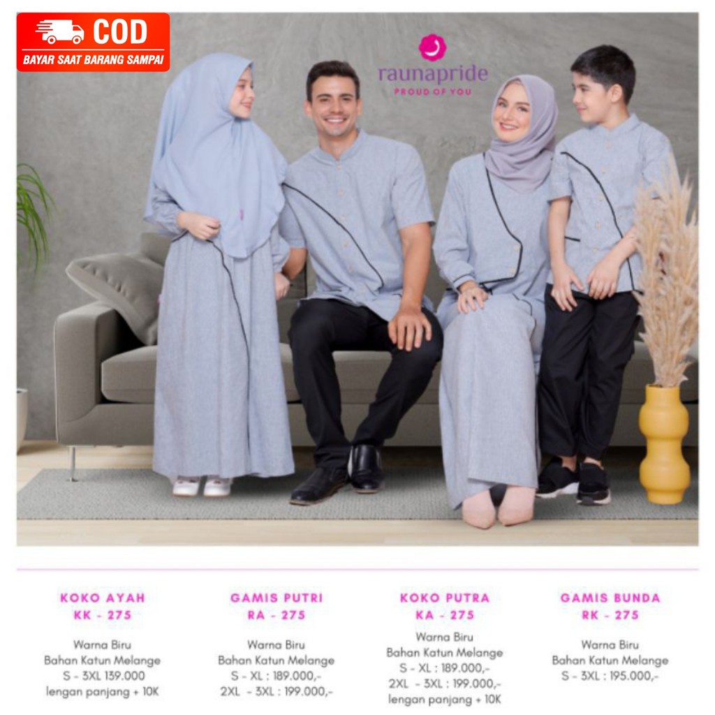 Gamis Rauna Couple Sarimbit 275 Terbaru