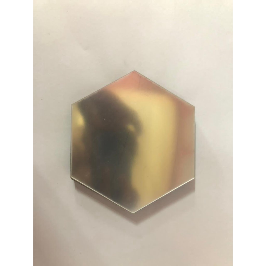 ☀ INDOLAND ☀  Cermin Kaca 1  pcs HEXAGON Hiasan Dinding Acrylic HEXAGONAL Impor Mirror R215