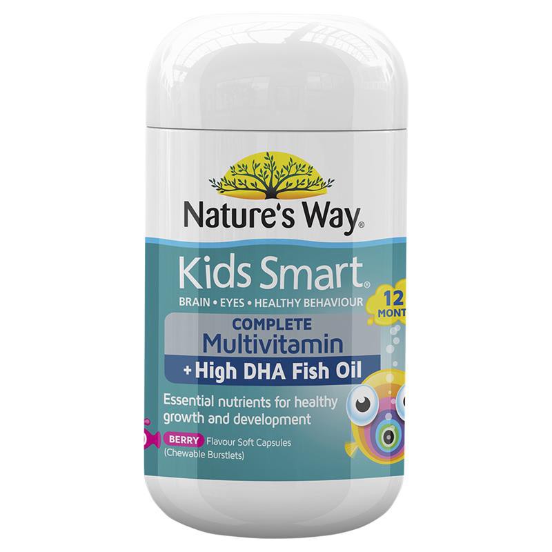 nature's way kids smart Complete Multivitamin + High DHA Fish Oil 50s