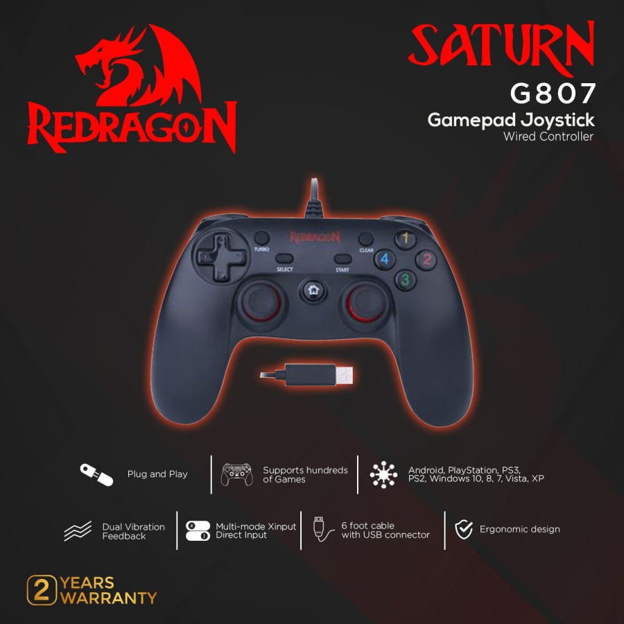 Gamepad Redragon Saturn G807 - Redragon Gamepad Joystick SATURN - G807