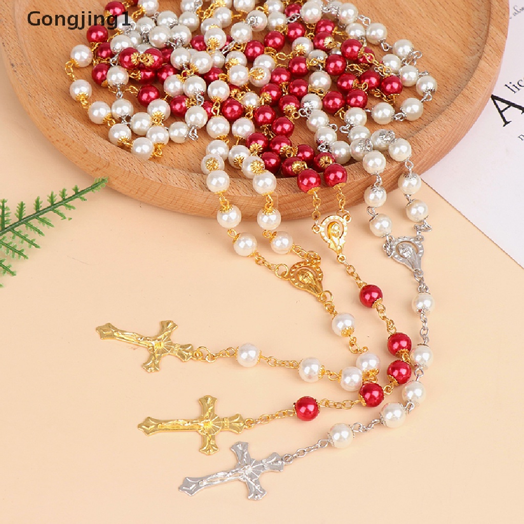 Gongjing1 Kalung Rosario Desain Manikmaniksalib Yesus Gaya Katolik Untuk Priawanita