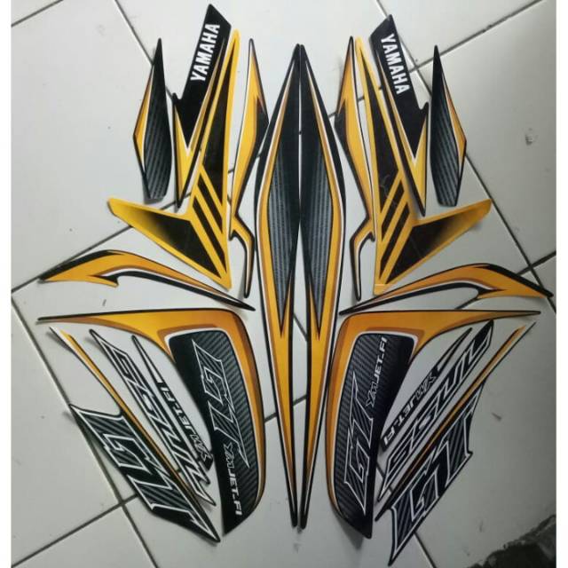 Striping stiker Yamaha Mio Soul GT 2013 kuning