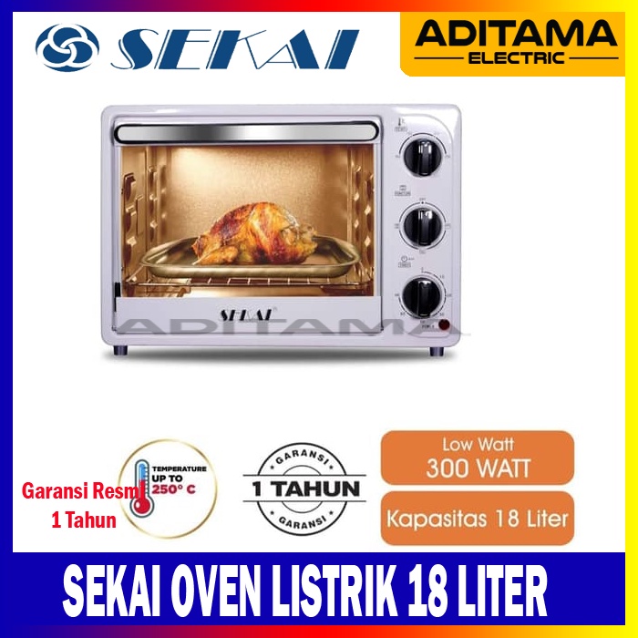 SEKAI OVEN LISTRIK 18 LITER OV-180/ OVEN LISTRIK SEKAI 18L OV180