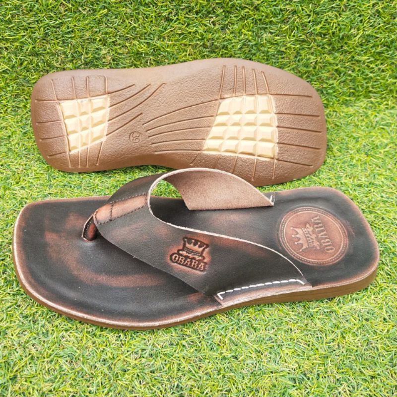 Sandal Pria Kulit Original  Model Branded Cacual Murah Berkualitas Terbaru Asli Sapi Slop Distro100%