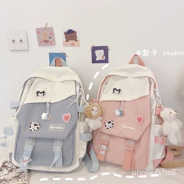 Junior Sekolah Korea Fashion Style Kapasitas Besar Siswa SMA Serbaguna Mori Perempuan Tas Ransel2022