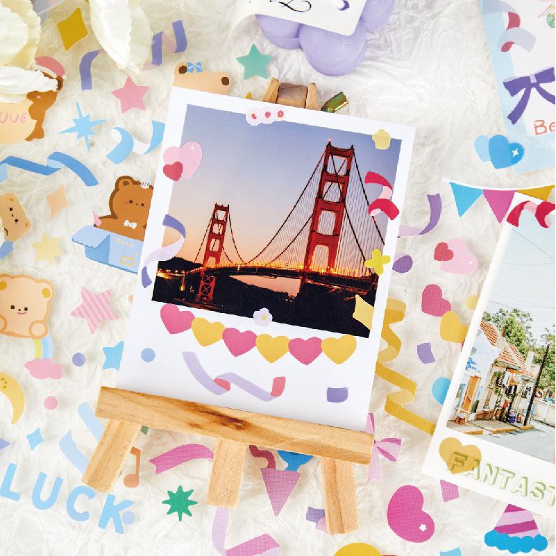 [MILOLI] 1Pc PARTY RIBBON Stiker Hias Deco Jurnal Scrapbook DIY Planner - B0133-3