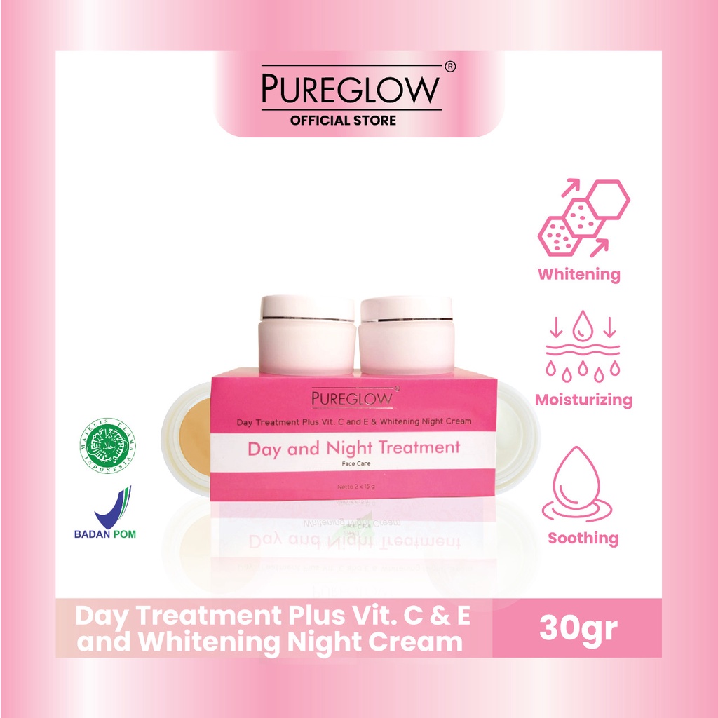 Pureglow Day Treatment Plus Vit C &amp; E &amp; Whitening Night Cream