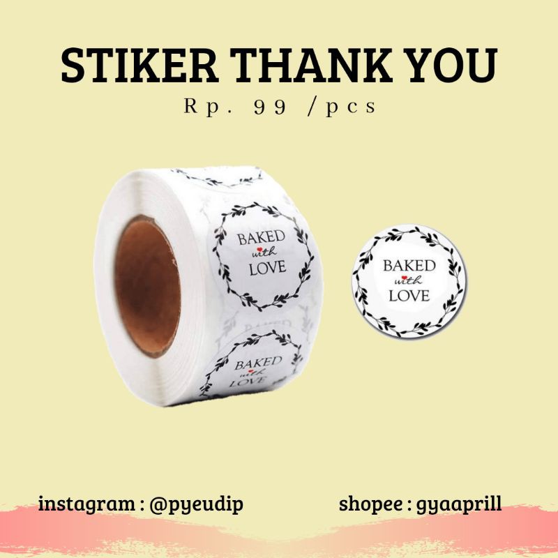 

STICKER THANK YOU / STIKER TERIMAKASIH / STIKER BULAT THANK YOU