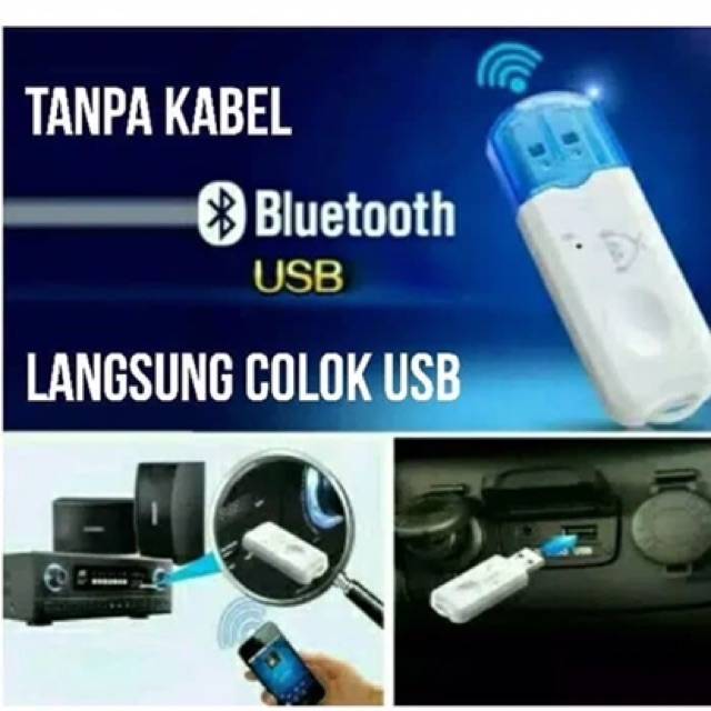 (TWS) Dongle USB Bluetooth receiver Audio Music Tanpa Kabel AUX