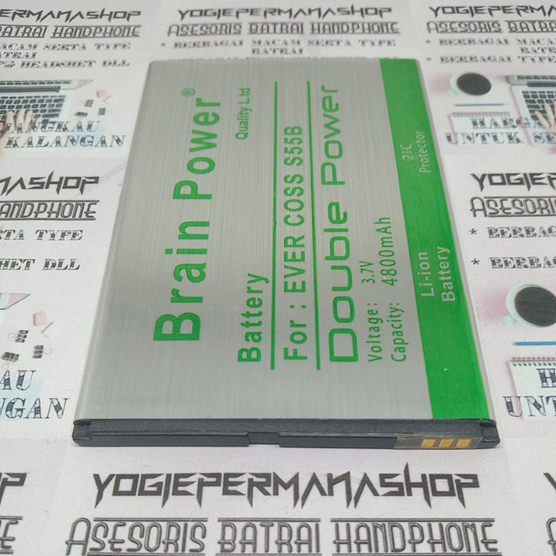 BATRE BATREI BATERAI BATTERY BATTERAY EVERCOSS GENPRO S55B S55 B S 55B S 55 B BRAIN DOUBLE POWER (48