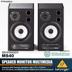 Behringer MS40 Speaker Monitor Recording & Multimedia 40 Watt 4,75 inc