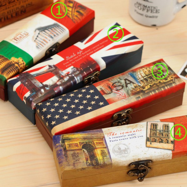 

Retro Pencil Case (Flag) - Kotak Tempat Pensil