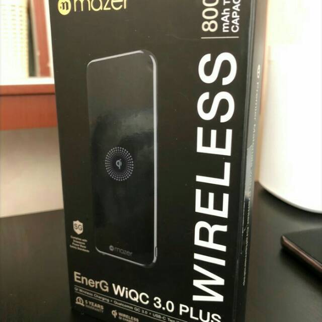 Mazer EnerG WiQC 3.0 Plus QI Wireless Charging With Powerbank 8000mAh