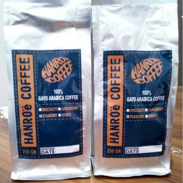 

250 gr HANROë COFFEE 100% Kopi Gayo Arabica