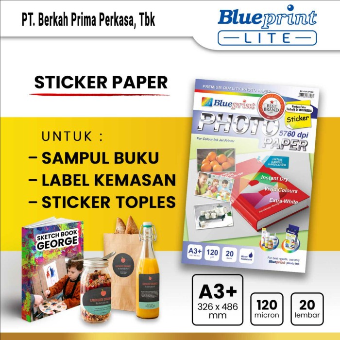 

Kertas Stiker BLUEPRINT A3+ 120 Micron