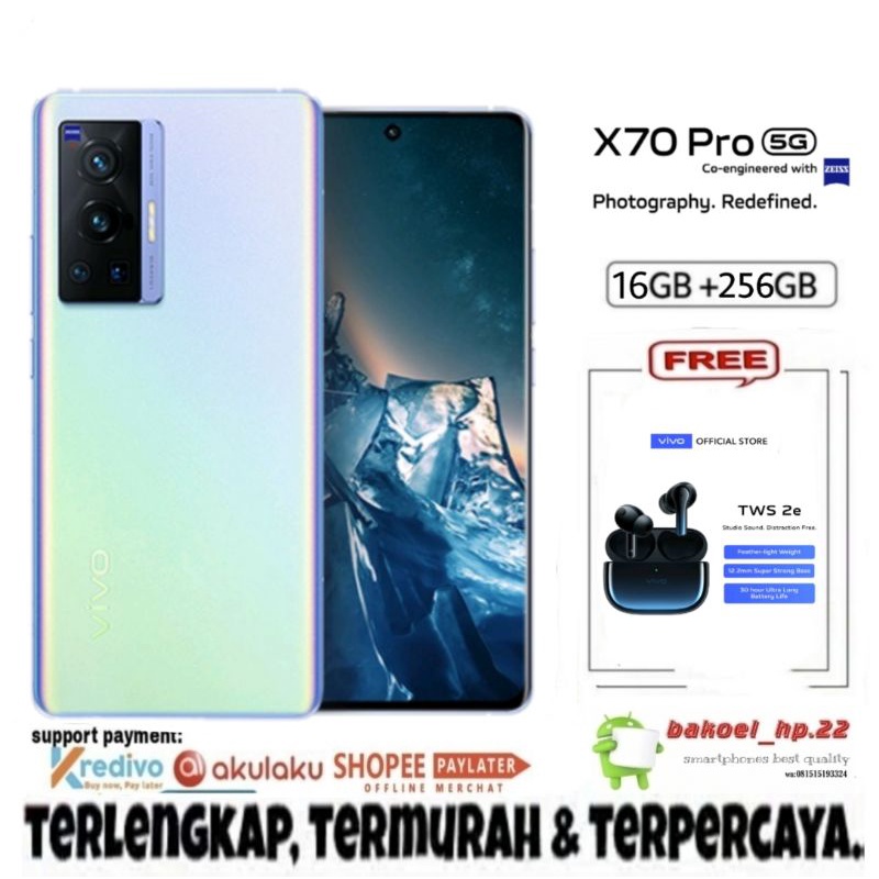 hp VIVO X70 PRO 16/256 12/256 GB RAM 16GB 12GB + 4GB EXTENDED ROM 256GB GARANSI RESMI