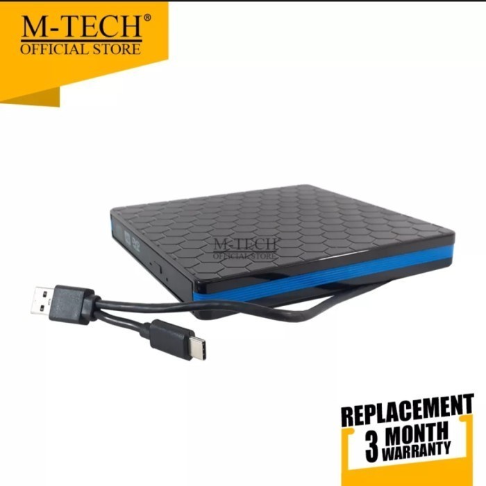 M-TECH DVD External USB Type C DVDRW eksternal Laptop - DVDRW-USB3TC