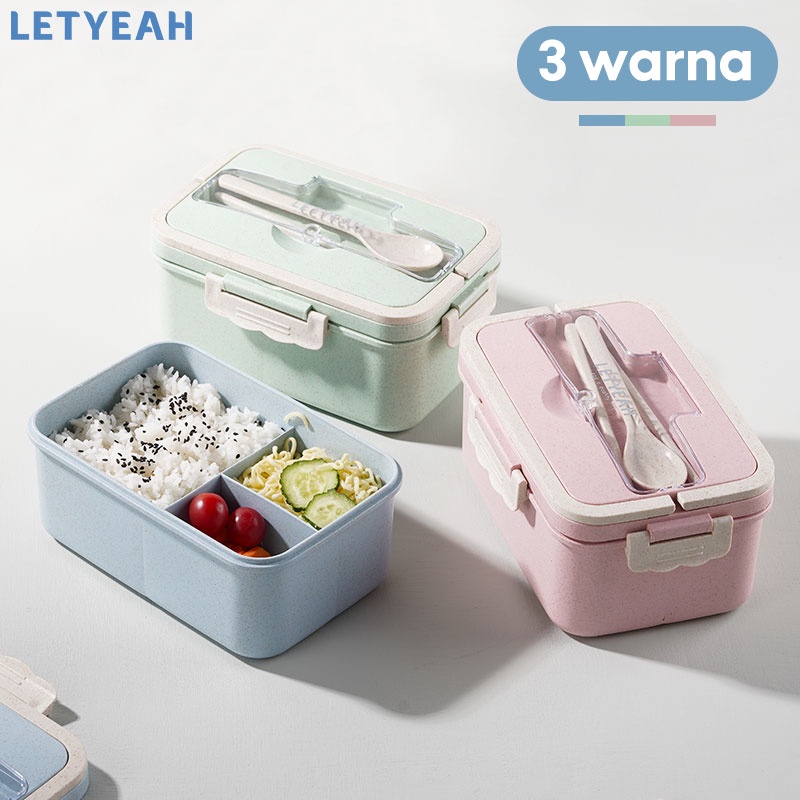 letyeah Lunch box jerami gandum 1500ML/ Bebas BPA