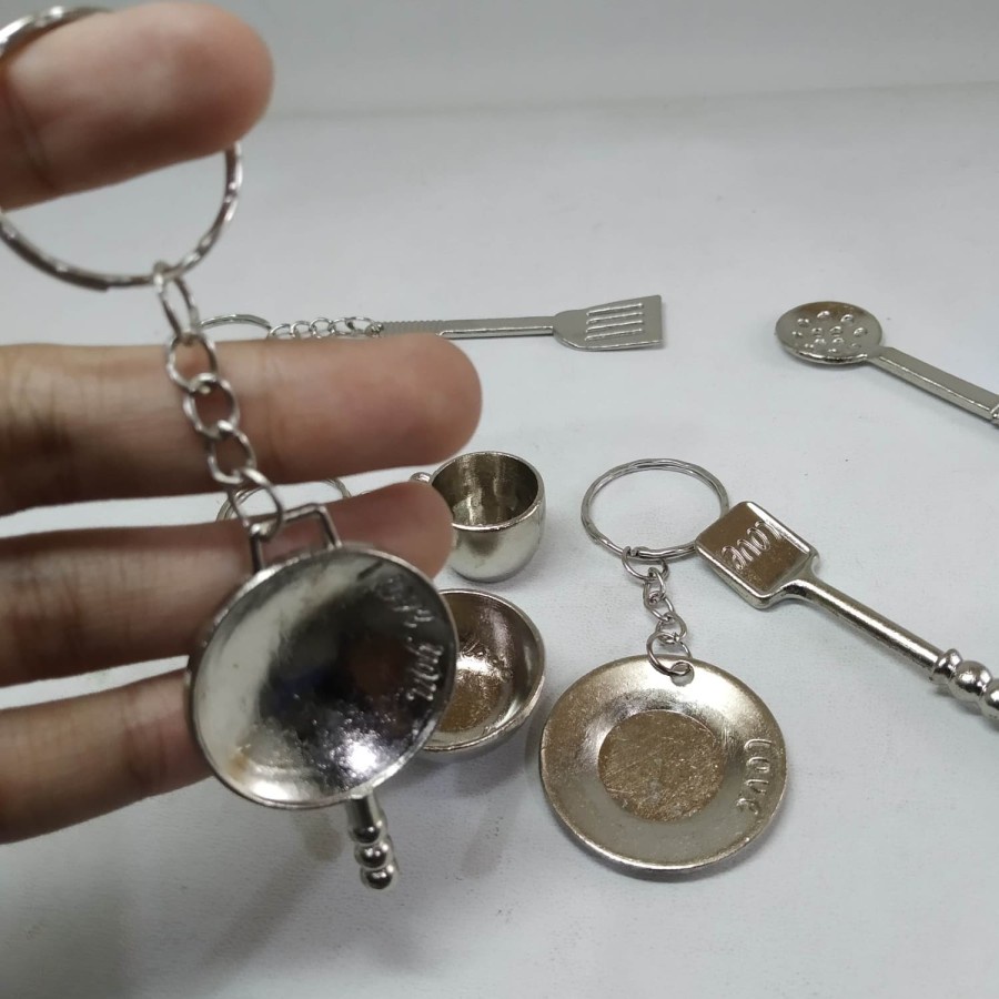 Key Chain Gantungan Kunci Ganci perkakas rumah tangga saringan gorengan dramashop