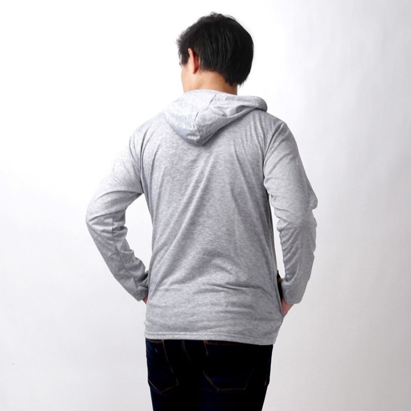 kaos Hoodie saku lengan panjang polos 1