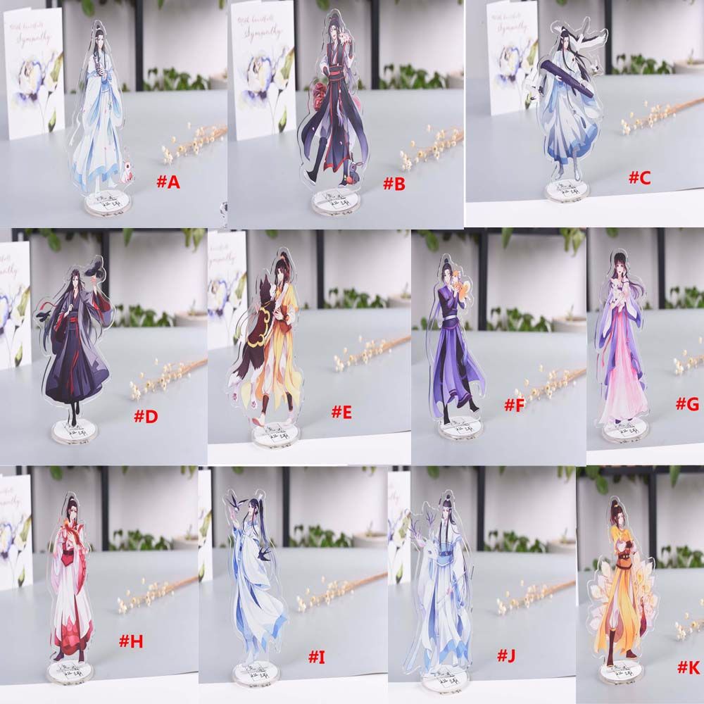 REBUY Fashion Acrylic Stand Figure Cartoon Anime Figure Model Toys Mo Dao Zu Shi Grandmaster of Demonic Jin Ling Wei Wuxian Desktop Standing Card Jiang Cheng Lan WangJi Figure Model Plate