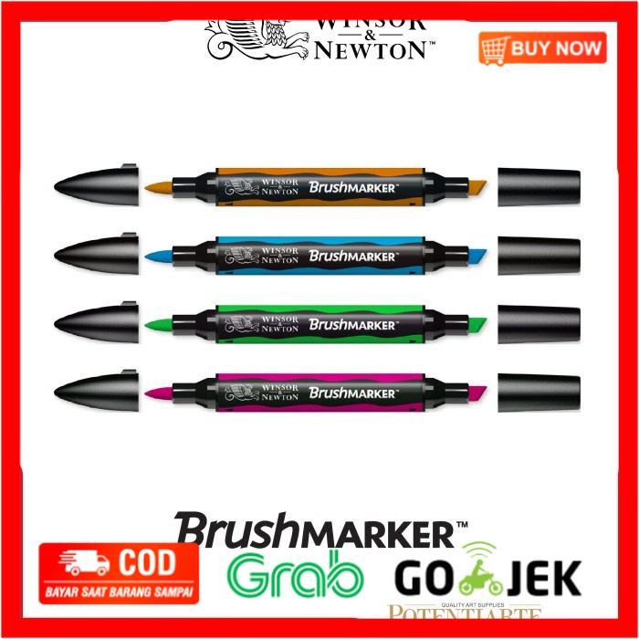 

(BISA COD) Brush Marker Winsor & Newton Promarker Brush Dual Point - Part 01 - BLACK