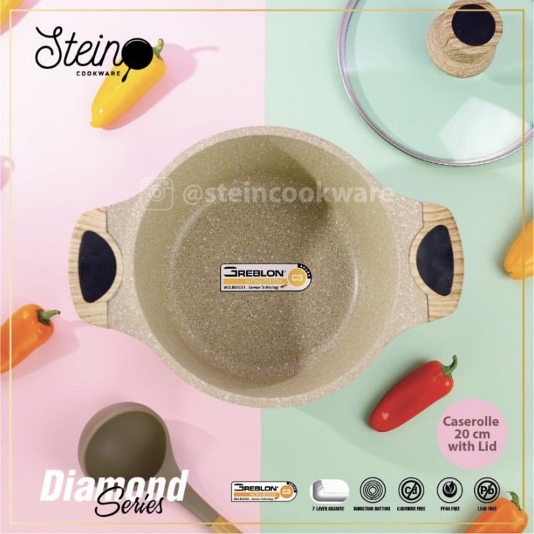 Stein Steincookware Amber Set - Caserolle 20 + Caserolle 24 with Lid