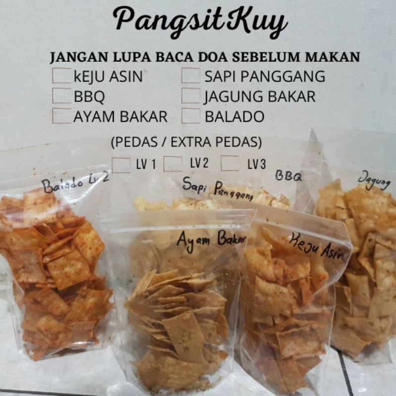 

Kripik Pangsit Aneka Rasa