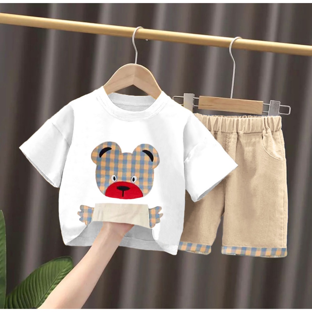 PROMO-SETELAN ANAK BAJU ANAK PAKAIAN ANAK 1-5 TAHUN SETELAN ANAK LAKI LAKI BAJU ANAK LAKI LAKI KAOS ANAK LAKI LAKI SETELAN BEAR KIDS PAKAIAN BAYI ANAK LAKI LAKI TERBARU TERLARIS PAKAIAN BAJU ANAK TERBARU